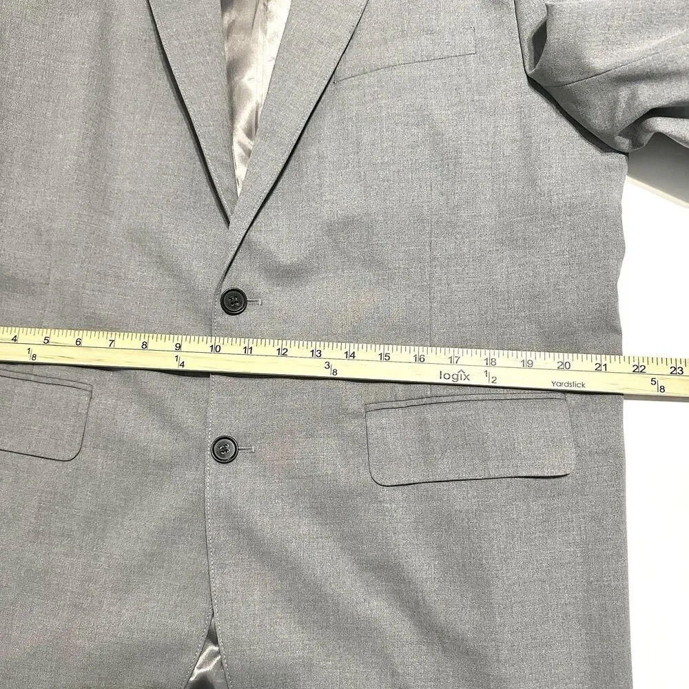 Abercrombie And Fitch Men’s Blazer Coat Jacket Size 44R Athletic Fit Grey A&F